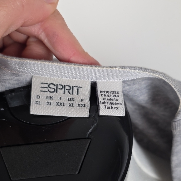 Esprit Gray Tie Front Cropped Cardigan Lightweight Knit Size XL - Picture 4 of 9